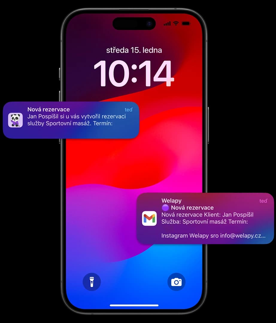 Welapy new booking notification